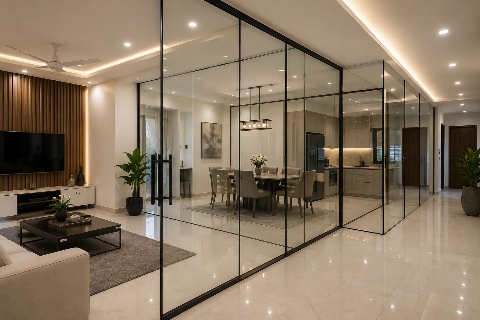 Modern Office Glass Partition | GLASSINIUM