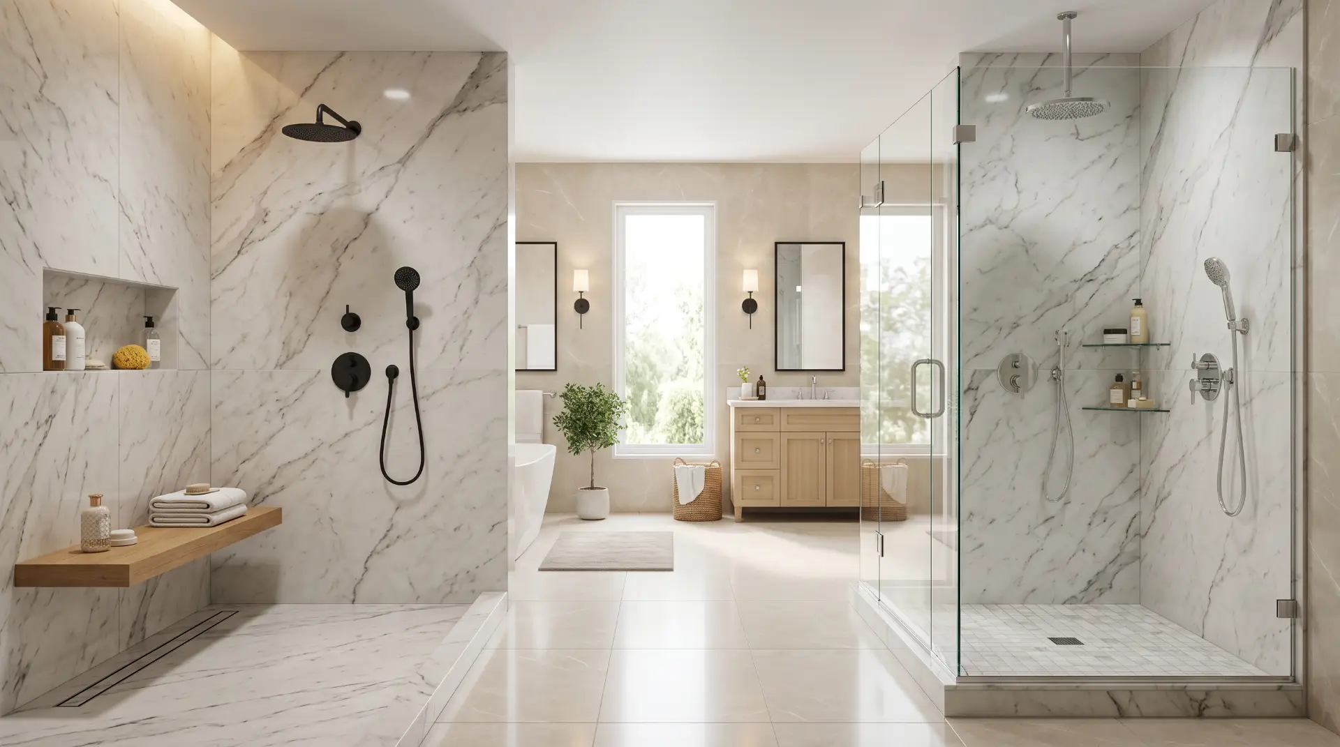 Glass shower cabin