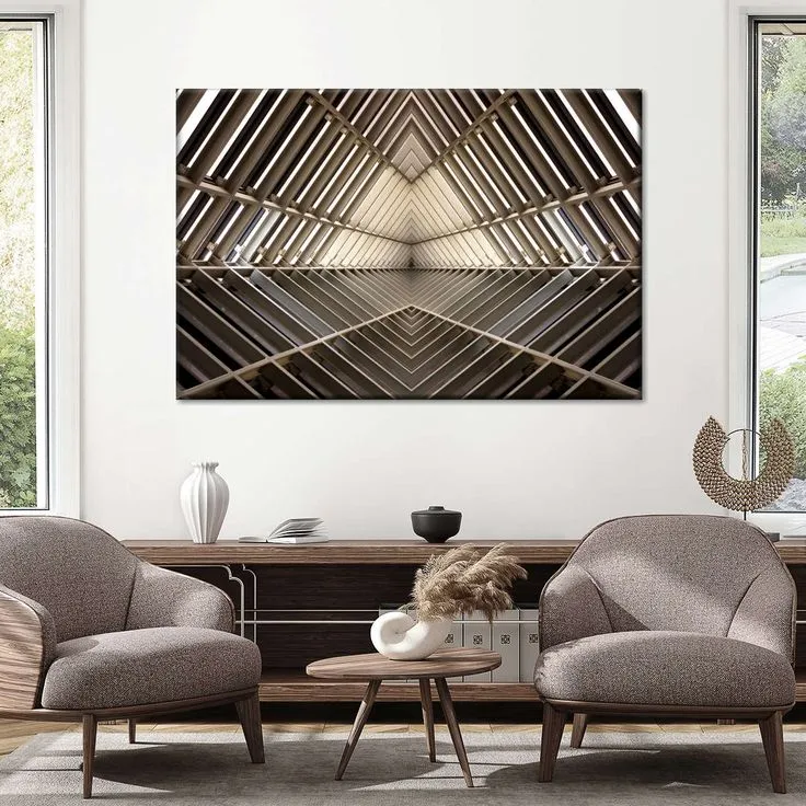 Luxury artistic mirror wall with decorative geometric mirror panels installed for premium residential and commercial interiors in Pakistan