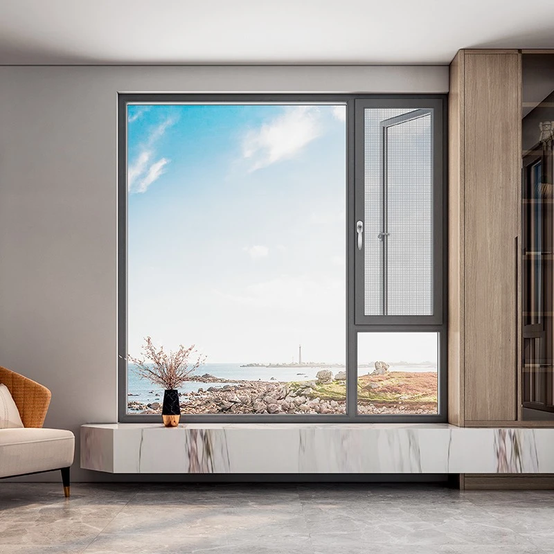 Aluminium thermal break windows installed in a luxury home to improve insulation, comfort, and energy efficiency in Pakistan.